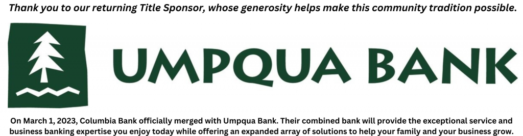 Columbia Bank now Umpqua Title Sponsor