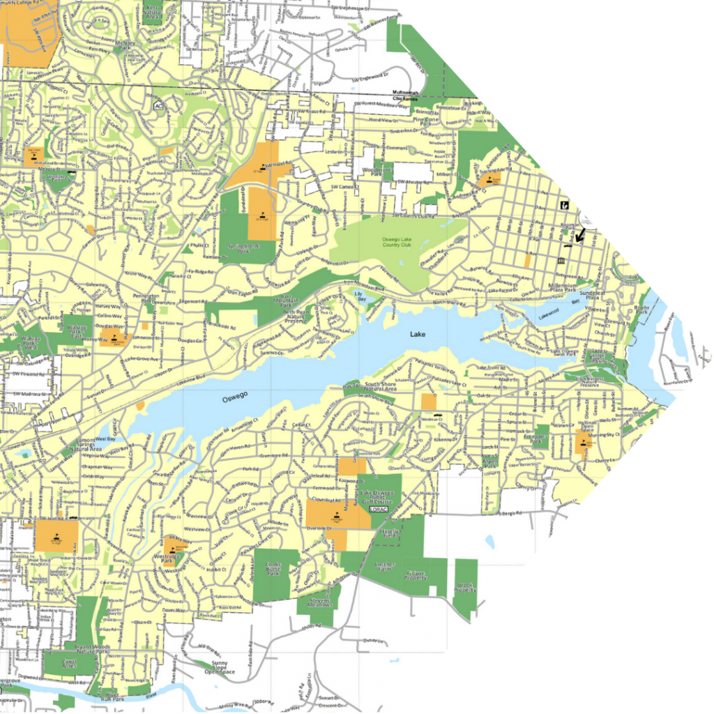 Lake Oswego Map Image Button